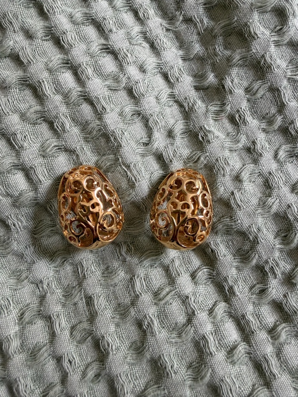 Vintage YSL Gold Toned Clip-On Earrings